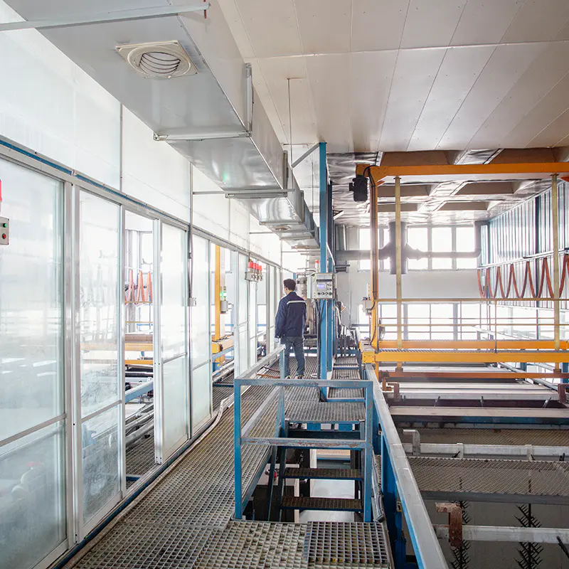 Electrophoresis Production Workshop - View of Oxidation & Electrophoresis Production Line